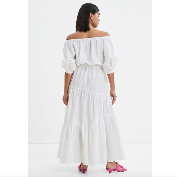 NEW Marcella NYC Off Shoulder Bleecker Dress — White, XS - Picture 7 of 12